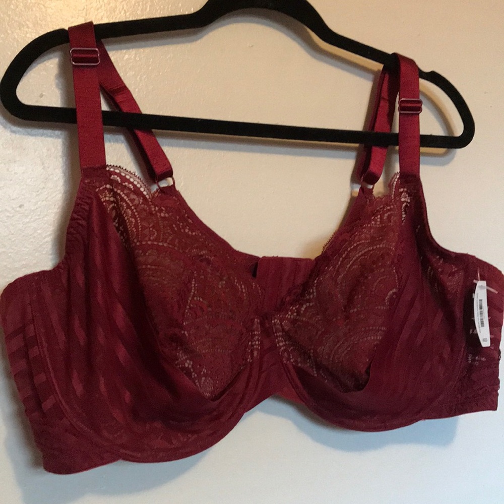 ADORE ME 46DD bra in red/burgundy